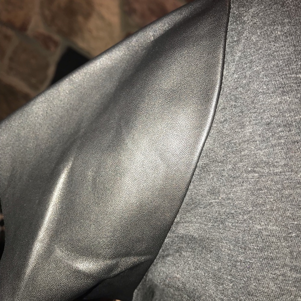 Vince Leather Short Sleeve T-shirt - Picture 2 of 5